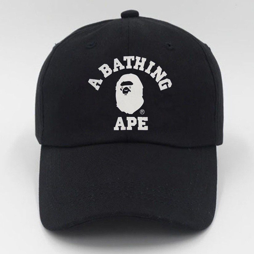 Mũ lưỡi trai Bape màu trơn thiết kế đơn giản cho cặp đôi
