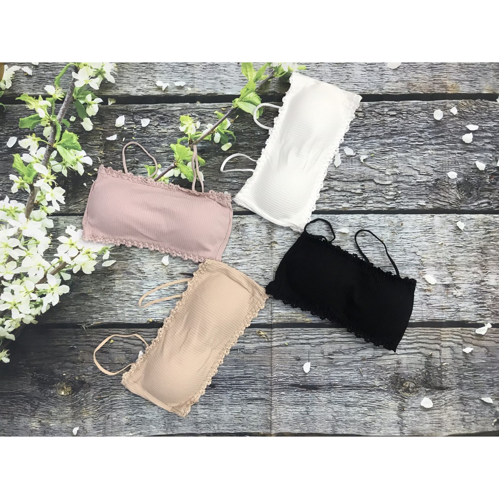 Áo Bra Dây Có Móc - Viền Ren Hoa - Cài Dễ Thương | BigBuy360 - bigbuy360.vn