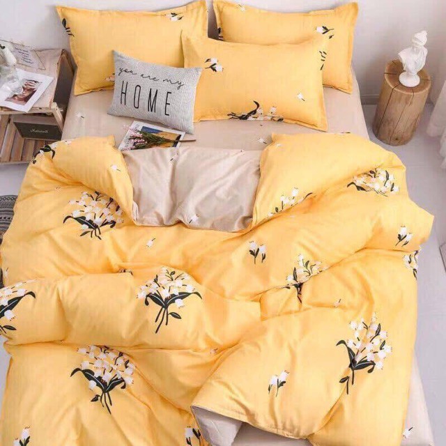 Bộ ga gối poly cotton boss decor nhập khẩu nhiều mẫu mã chon lựa