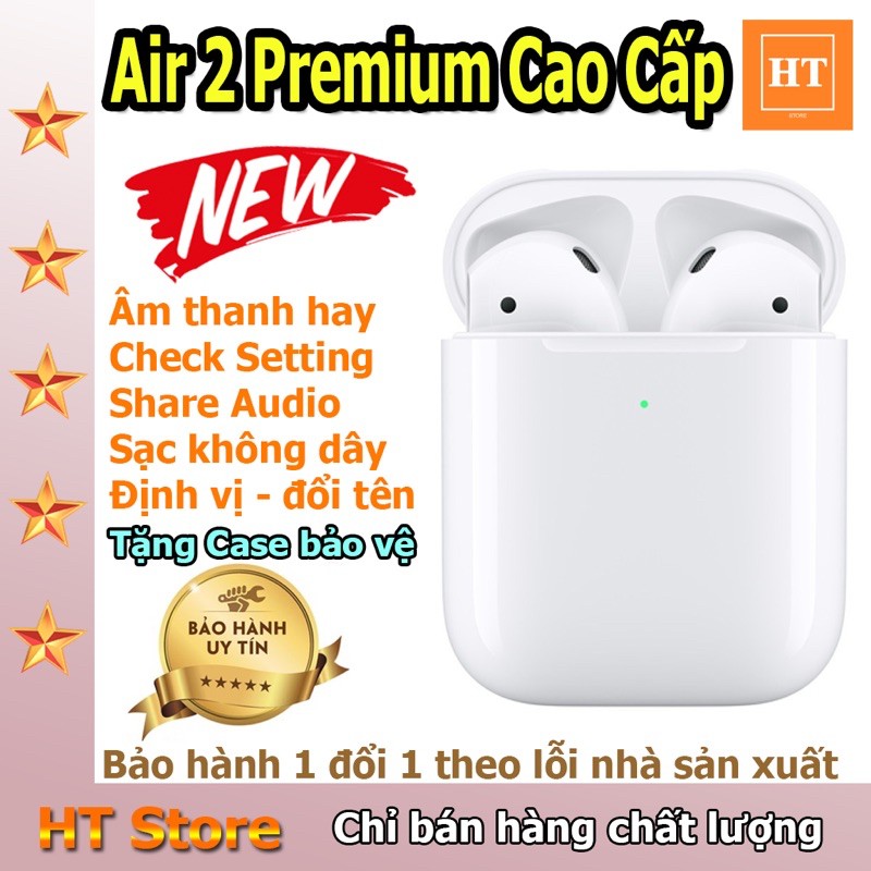 Siêu Phẩm Tai Nghe Bluetooth TWS Air 2 Premium - Check Setting - Đổi Tên - Định Vị