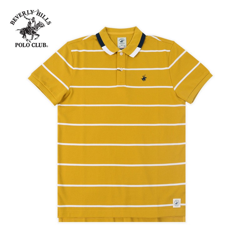 Áo polo ngắn tay nam Beverly Hills Polo Club Regularfit 100% cotton màu vàng - PMRSS20TL082