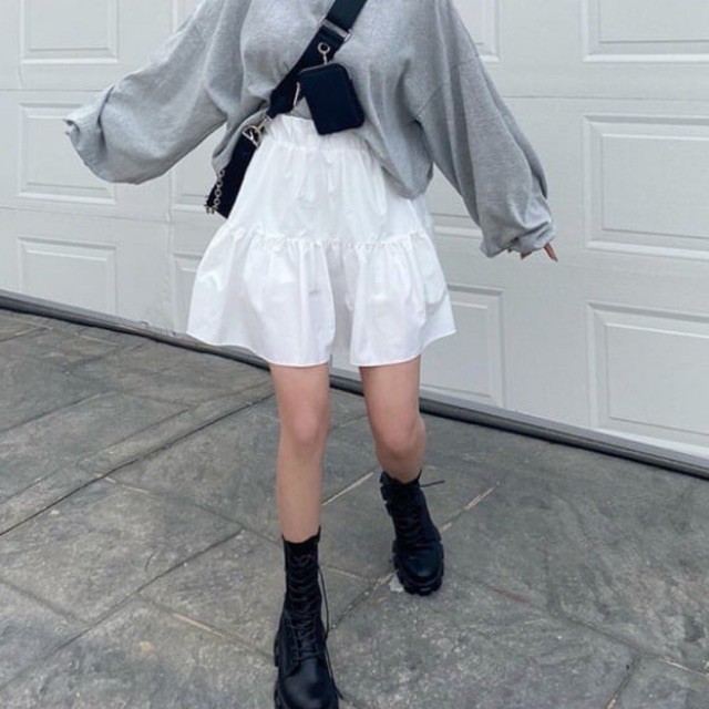 CHÂN VÁY NGẮN HAI TẦNG BASIC QT | BigBuy360 - bigbuy360.vn