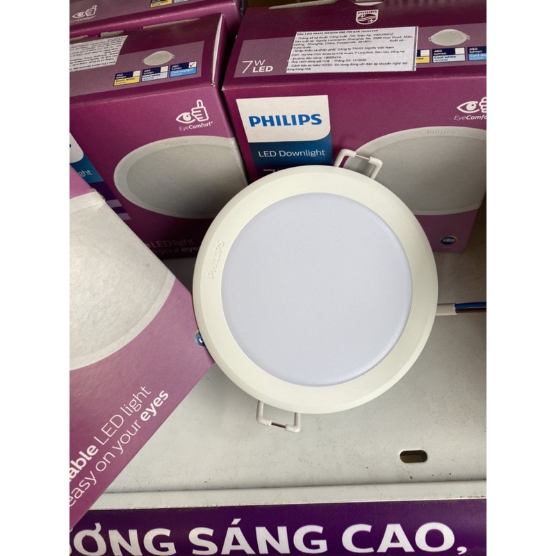 Đèn âm trần Philips Meson 7W lỗ khoét 90mm