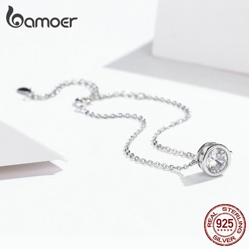 Vòng tay dây xích Bamoer Scb157 bằng bạc 925 dành cho nữ lễ kỉ niệm
