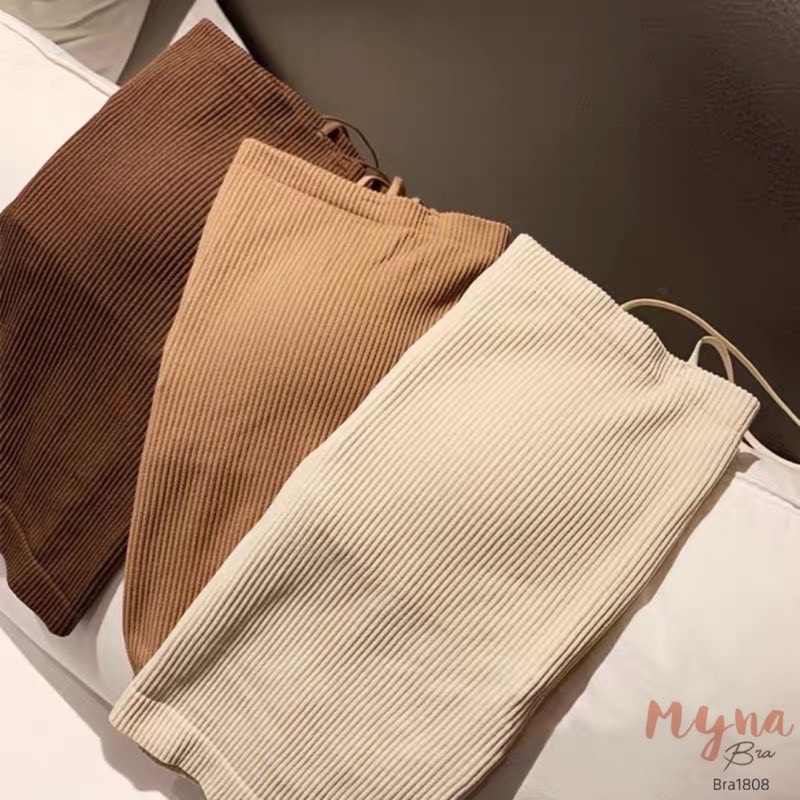 Áo bra 2 dây sợi mảnh chất cotton tăm có sẵn mút ngực 1808