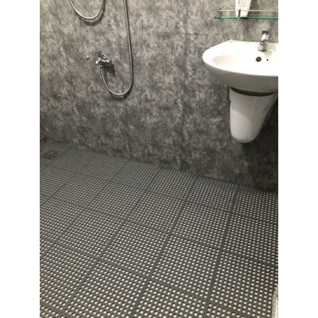 Tấm thảm nhựa ghép chống trơn kháng khuẩn, chống trơn nhà tắm, nhà vệ sinh, kích thước 30x30cm