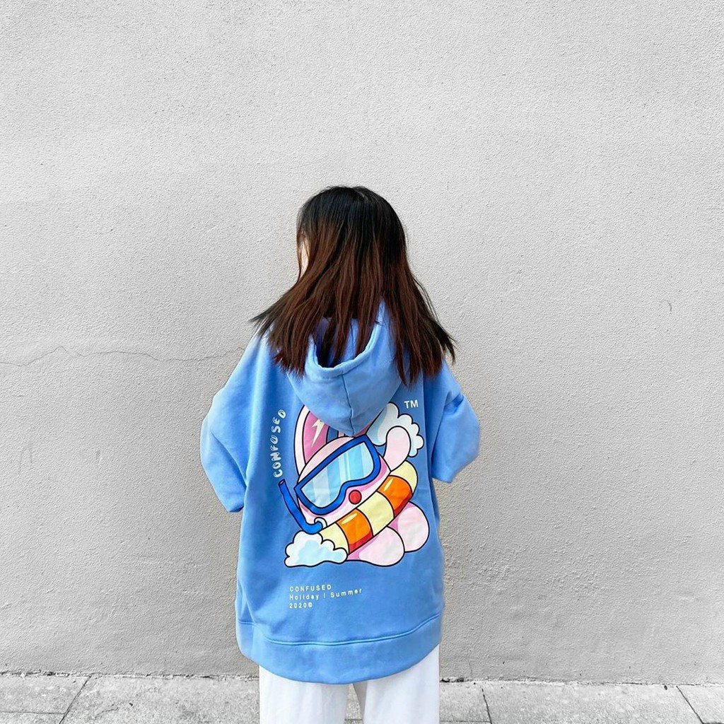 Áo Khoác Nỉ Hoodie CONFUSED Dây Kéo SIÊU ĐẸP Áo khoác nữ dễ thương FREESIZE dưới 70kg - Sumon Shop | BigBuy360 - bigbuy360.vn