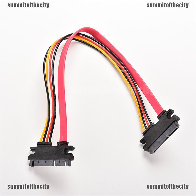 Dây Cáp Mở Rộng Kết Nối 12 Inch Male Sang Female 7 + 15 Pin SATA Data HDD