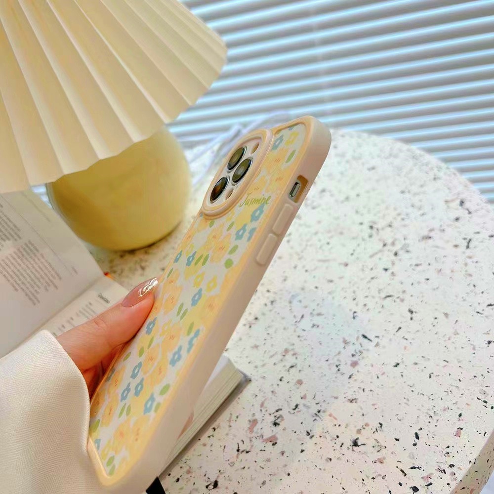 Lovely Fashion Yellow Floral Phone Case For Samsung A23 A33 A53 A73 M23 A03 A13 A03s A12 A22 A52 A52s S22 Plus Ultra S20 S21FE A72 A51 A71 A32 A50 A50s A30s A30 A20 A20s Soft Back Cover Silicone Protective Cover