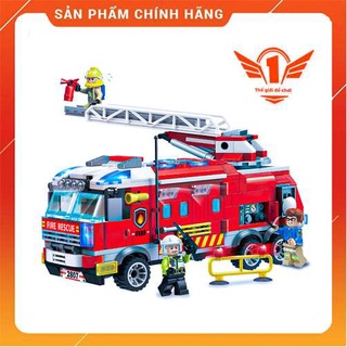 Ô tô cứu hỏa 2807 - Đồ chơi xếp hình lego QMAN