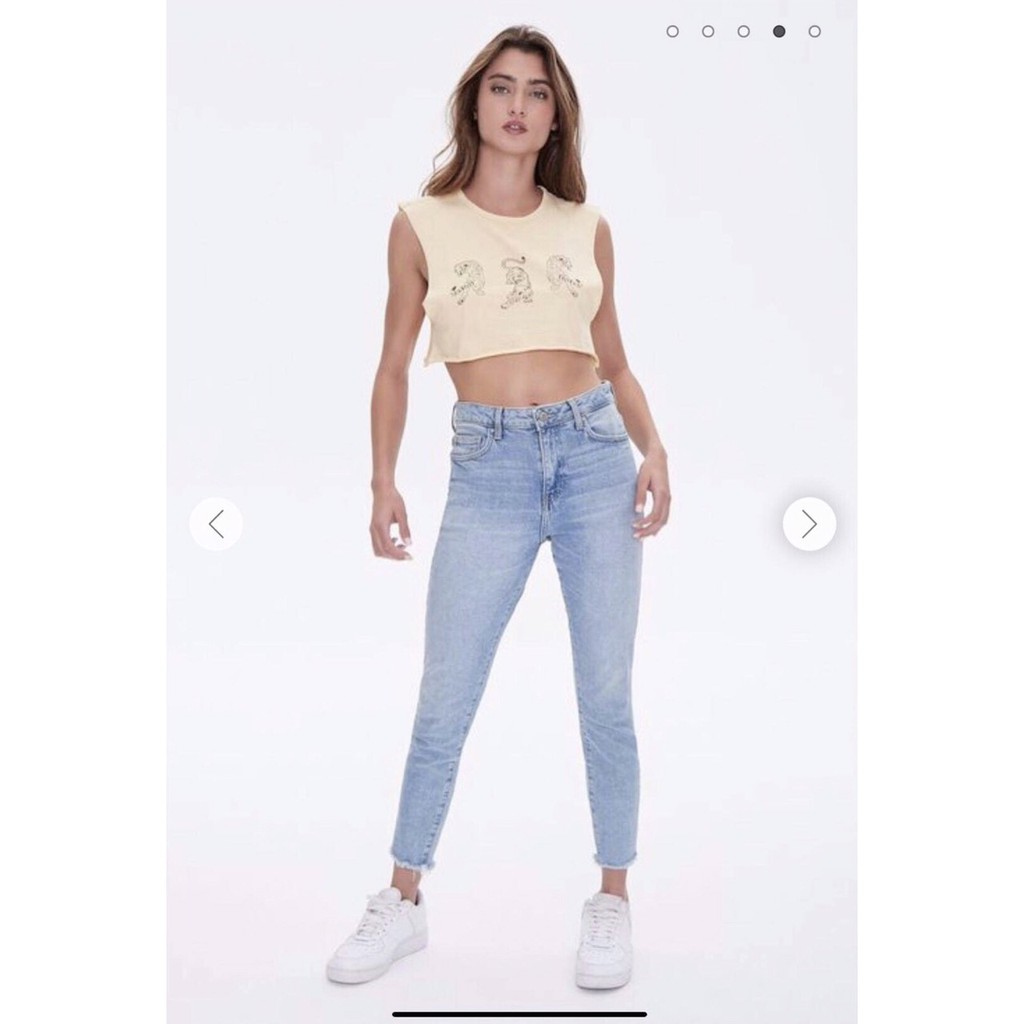 Áo croptop kem sát nách in 3 con cọp vnxk