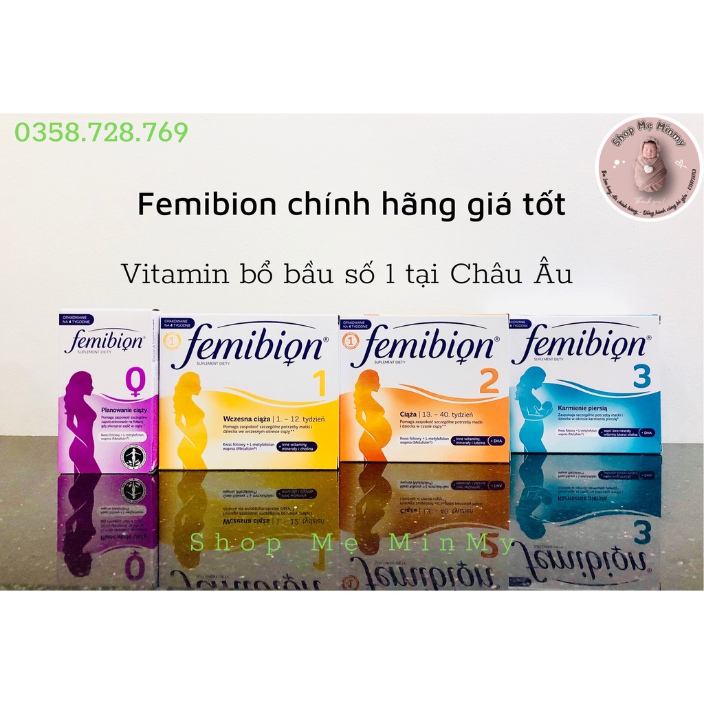 [Siêu Sale] [Chính hãng] Vitamin tổng hợp Femibion số 3 dành cho các mẹ sau sinh và cho con bú (Hộp 4 tuần- 56v)