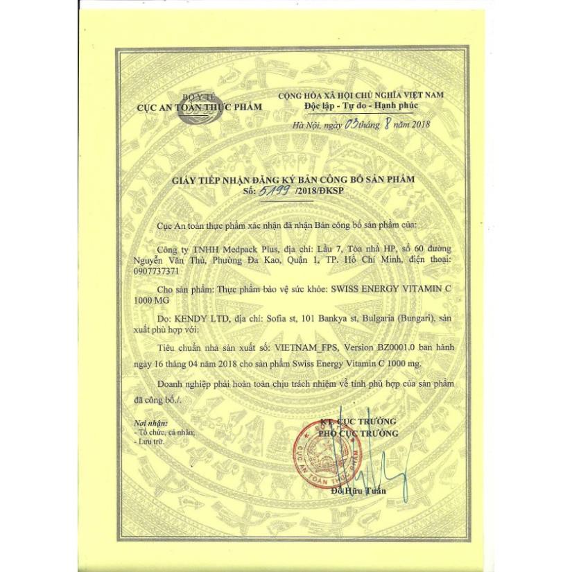 [Combo 2 Tuýp] Viên Sủi Vitamin C Swiss Energy Thụy Sĩ 1000mg - Tăng Sức Đề Kháng và Làm Đẹp Da (20 Viên/ Tuýp) | BigBuy360 - bigbuy360.vn