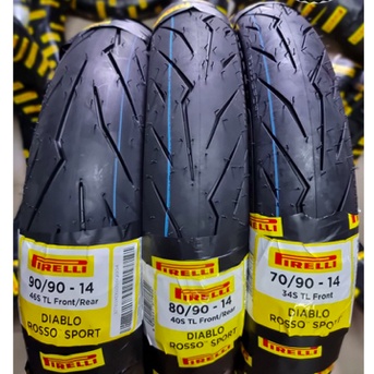 Lốp sau cho Air Blade, Click, Vision Pirelli Rosso Sport đủ size cho AB 125 và AB150