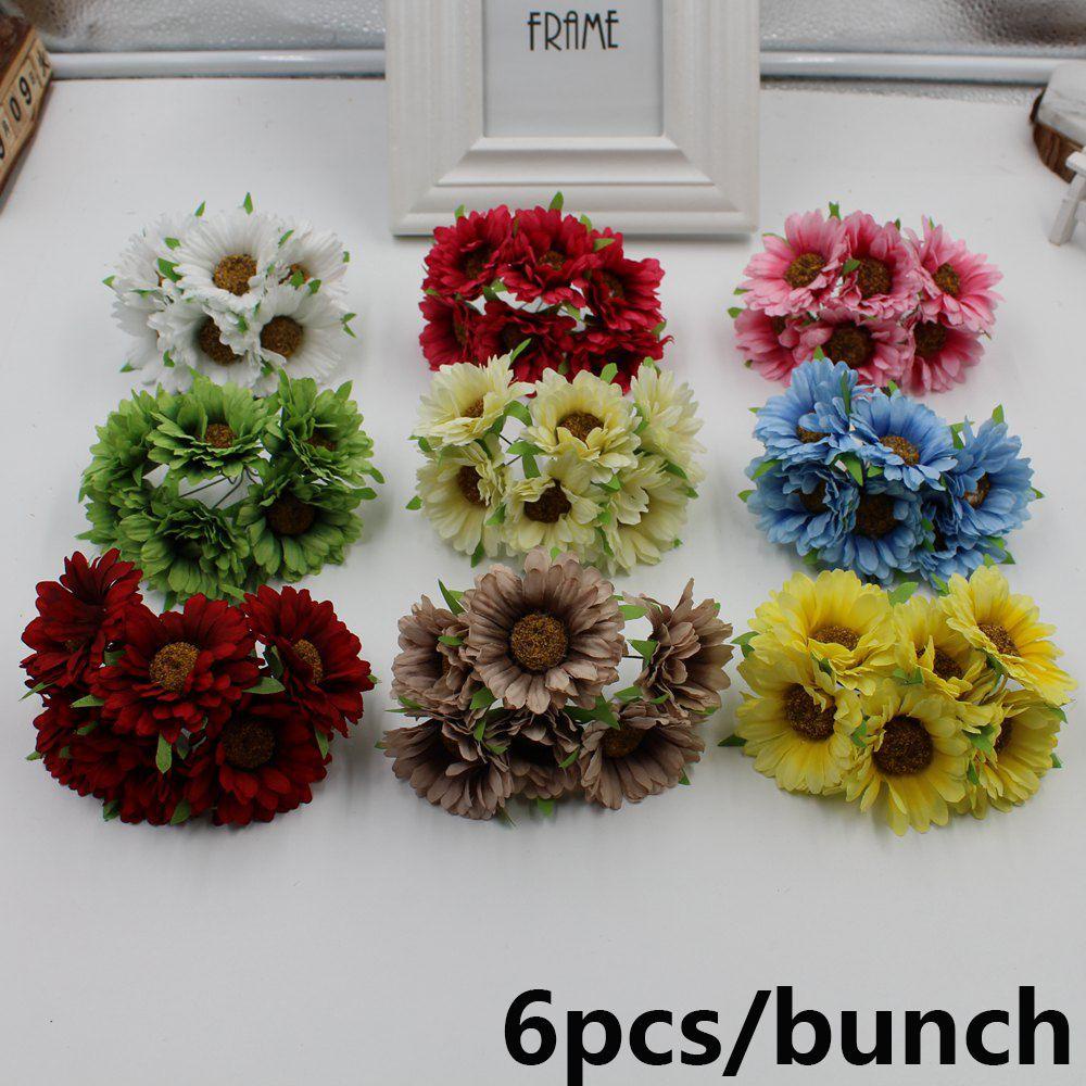 Set 6 Hoa Mẫu Đơn Giả Bằng Lụa Trang Trí Nhà Cửa