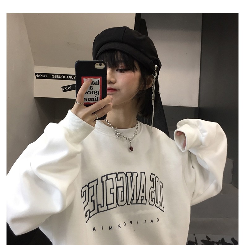 Áo hoodie Losangel phong cách Ulzzang Hàn Quốc tay dài họa tiết in hình phong cách cá tính CoolZ CZ505 | BigBuy360 - bigbuy360.vn