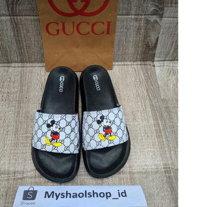 Dép Xỏ Ngón Hình Chuột Mickey Gucci 5.5 X Size 36-43 Thời Trang Cho Nam Nữ