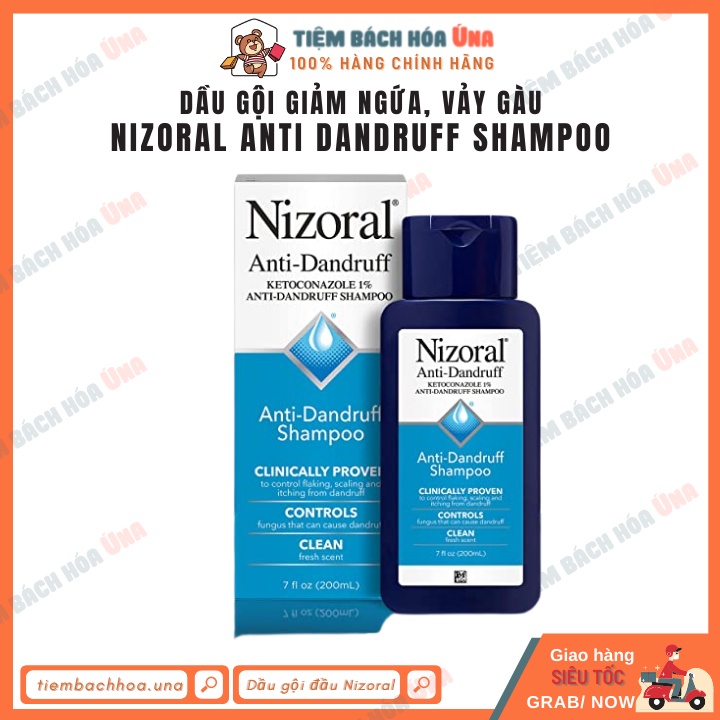 Dầu gội giảm ngứa, vảy gàu Nizo-ral Anti Dandruff shampoo hàng Mỹ chính hãng dung tích 200ml