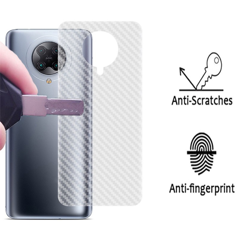 Miếng dán sợi carbon bề mặt 3D bảo vệ cho Xiaomi Redmi 10 Note 10 5g 9 Pro 10s 9s 9t Poco F3 F2 X3 Pro Nfc