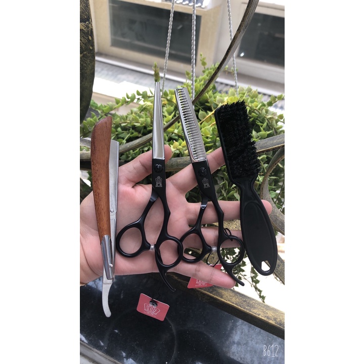 Bộ kéo mingue cán đen lưỡi trắng