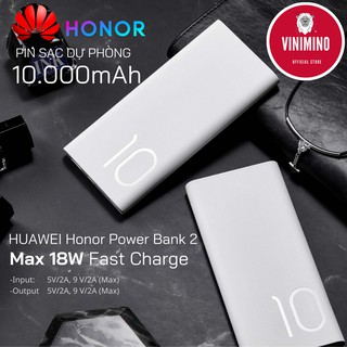 Pin sạc dự phòng cao cấp Huawei HONOR Power Bank 2 AP10QM - 10.000mAh (10000mAh) Premium Lithium - Hàng chính hãng