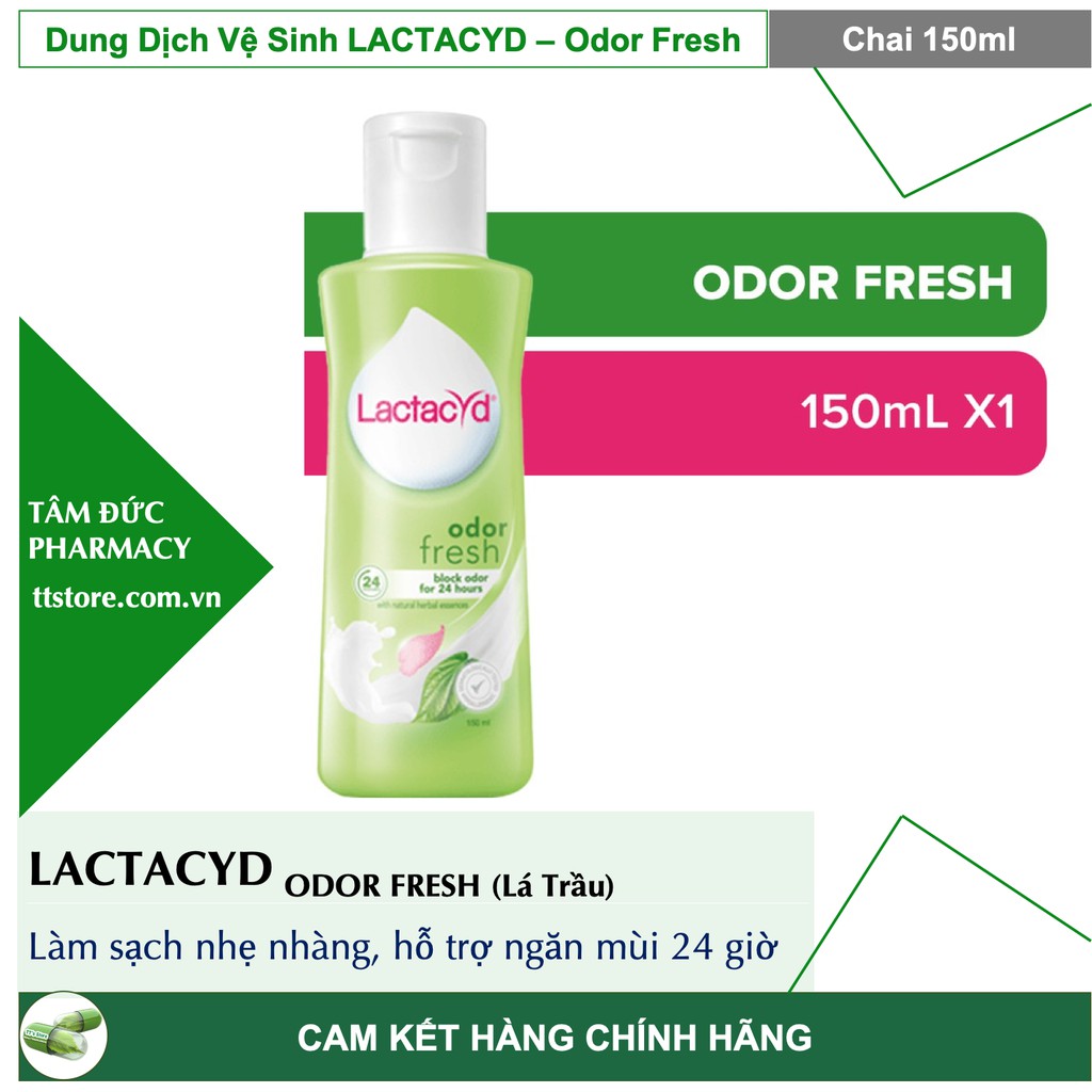 Dung Dịch Vệ Sinh Phụ Nữ LACTACYD Odor Fresh [Chai 150ml/250ml] - Lactacyd Lá Trầu