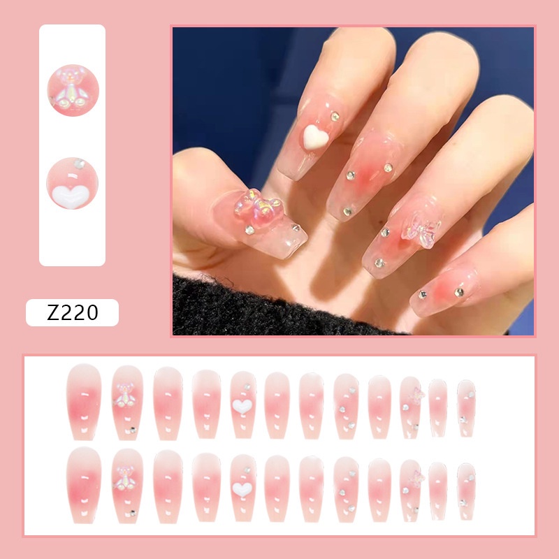 Móng tay giả đính đá làm nail loại tốt Z181-220