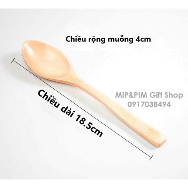 Muỗng gỗ cao cấp lòng sâu