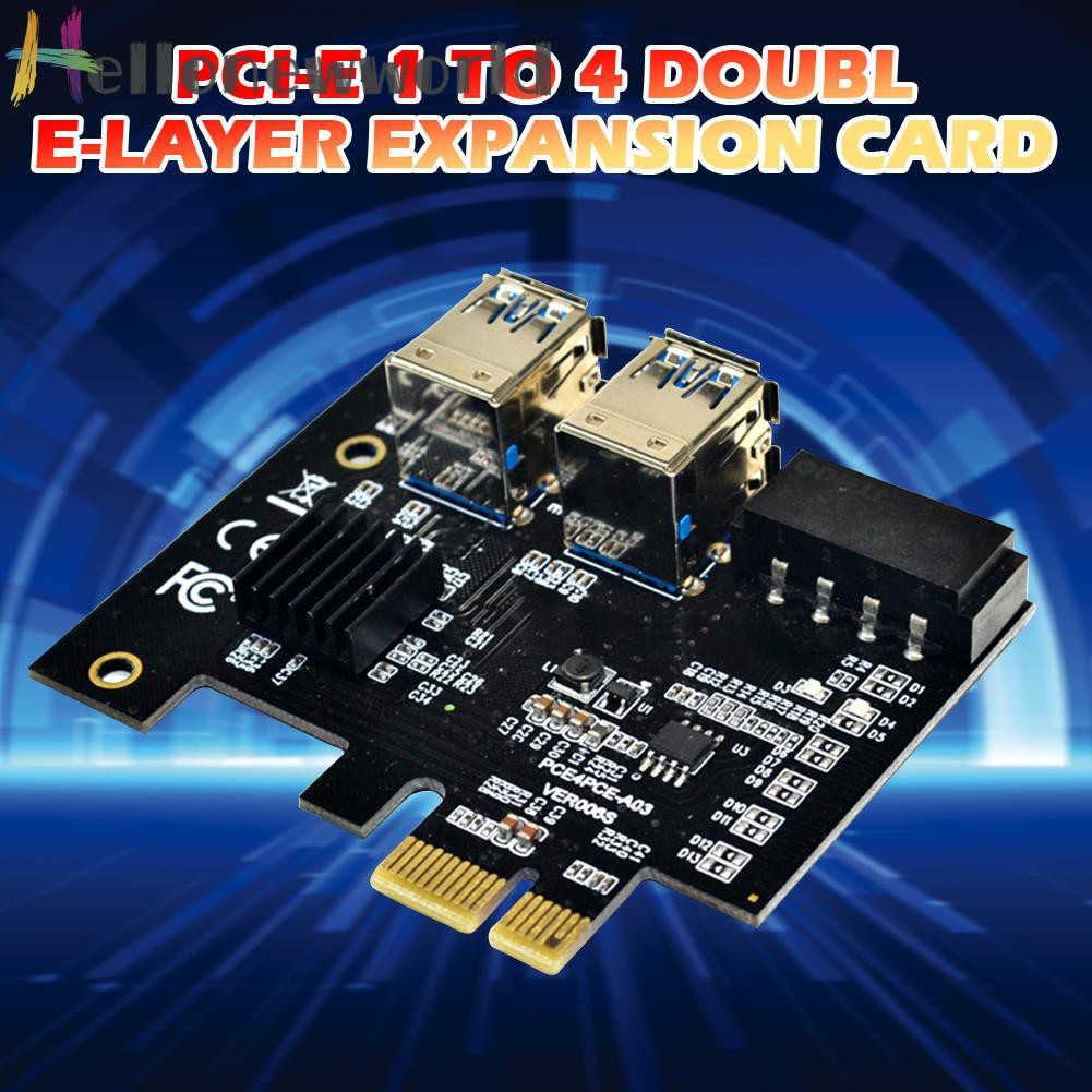 Bảng Mạch Chuyển Đổi Pcie Sang Pcie 1x Sang 16x 1 Sang 4 Usb 3.0 4 Pin