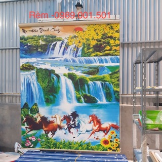 Rèm cuốn in tranh 3D, 5D cản sáng 100%