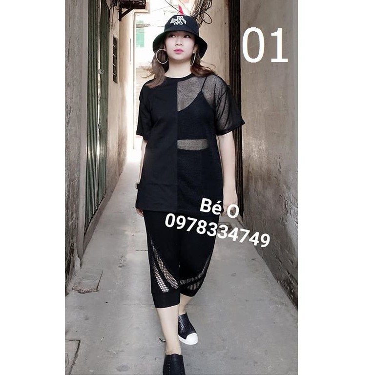 Áo Bigsize, quần bigsize, nữ chất, cá tính, 60-95 kg, hàng cotton cao cấp