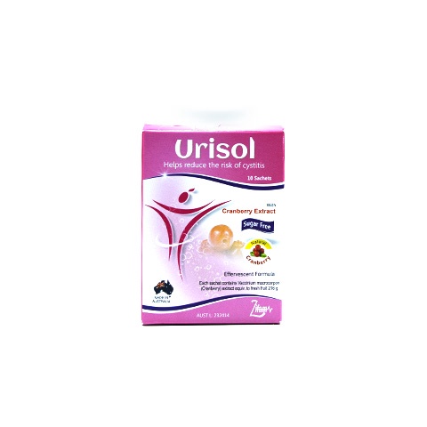 Urisol hộp 10 gói giúp hạn chế nguy cơ bị viêm đường tiết niệu