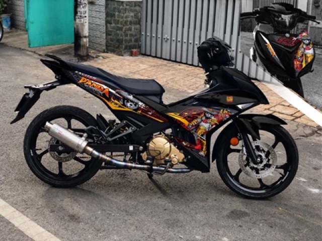 Tem Panda Gấu trúc Exciter 150 cực ngầu - Rời xe đen