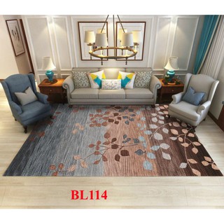 Thảm trải sàn Sofa trang trí phòng khách Bali in 3D Nhung nỉ lì cao cấp BL14