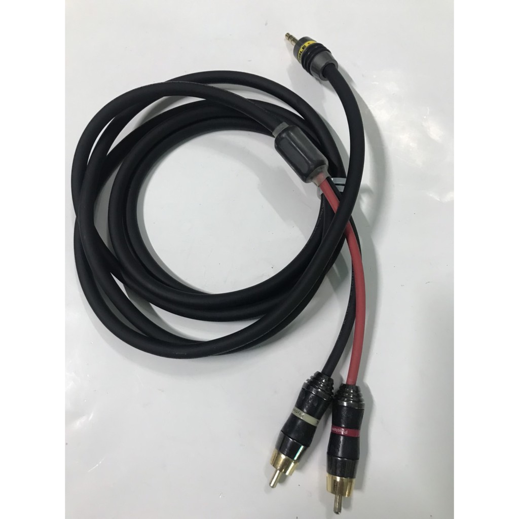 Dây 3.5 li ra 2 đầu AV Monster dài 1.2m hàng bãi, âm thanh chuẩn.