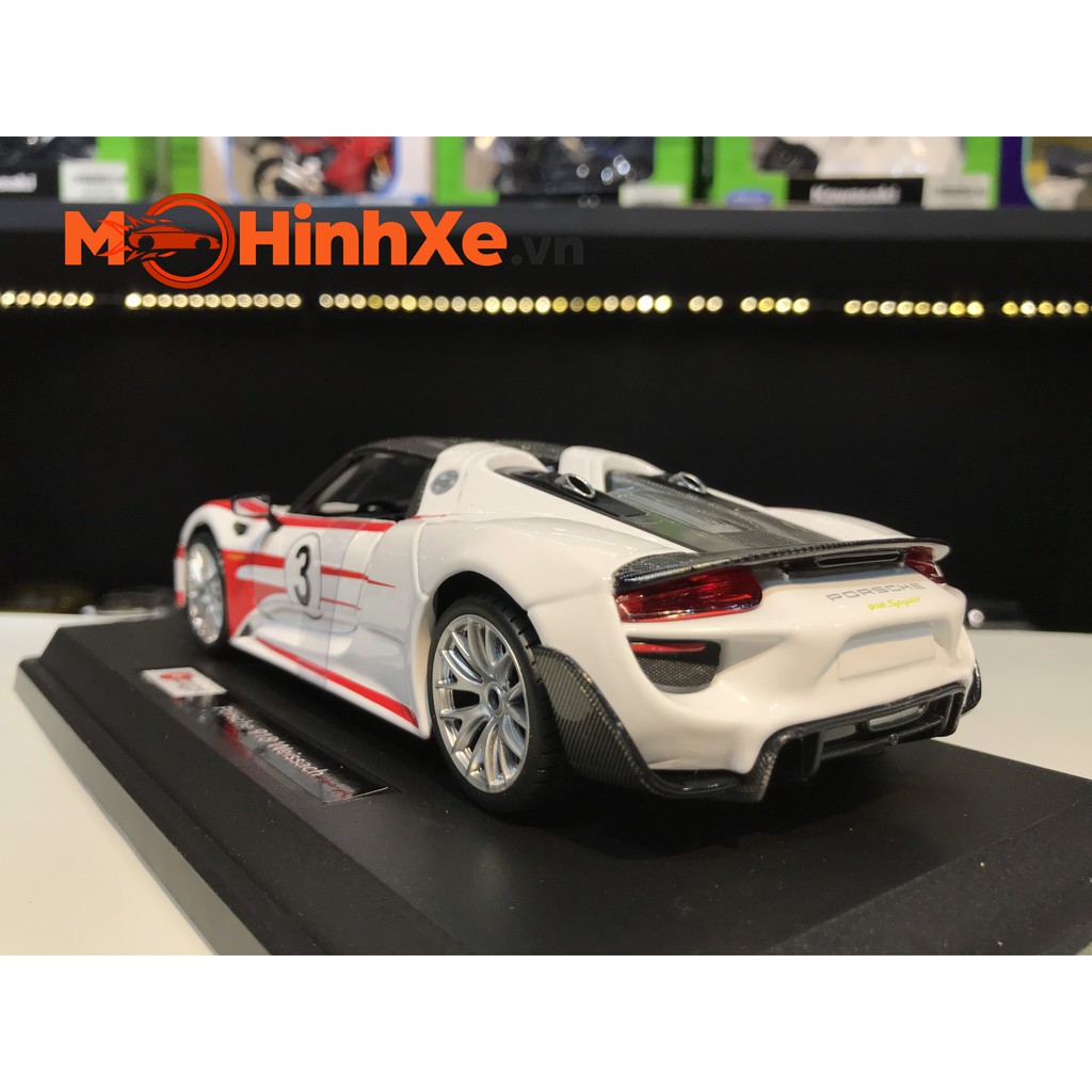 MÔ HÌNH XE PORSCHE 918 WEISSACH 1:24 BBURAGO