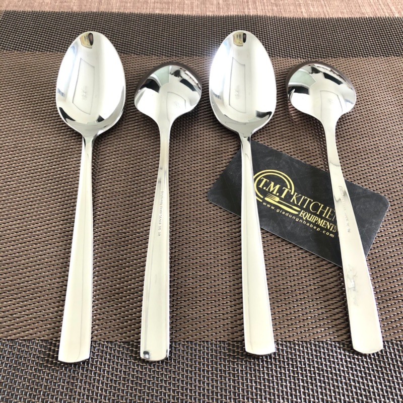 Combo 4 Muỗng ăn cơm JUSTINUS Besteck Edelstahl Inox 18/10 Germany nguyên chất Cao Cấp​