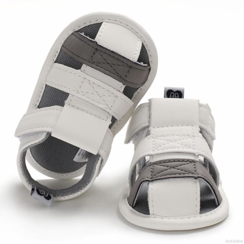 Giày sandal da PU chống trượt thời trang dành cho bé trai từ 0-18 tháng tuổi