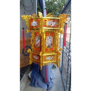 Đèn lồng lục giác trang trí cao cấp, đèn lồng in hoa văn và ghi chữ Việt Nam, đèn lồng trang trí Tết