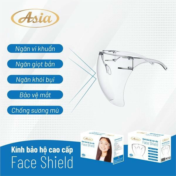 Đồ bảo hộ y tế, kính chống giọt bắn, khẩu trang y tế 4 lớp than hoạt tính