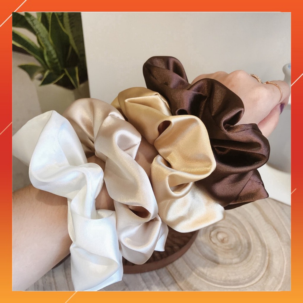 Dây buộc tóc Scrunchies &lt;3 FREESHIP &lt;3 Dây cột tóc Scrunchies siêu nhiều màu dễ thương