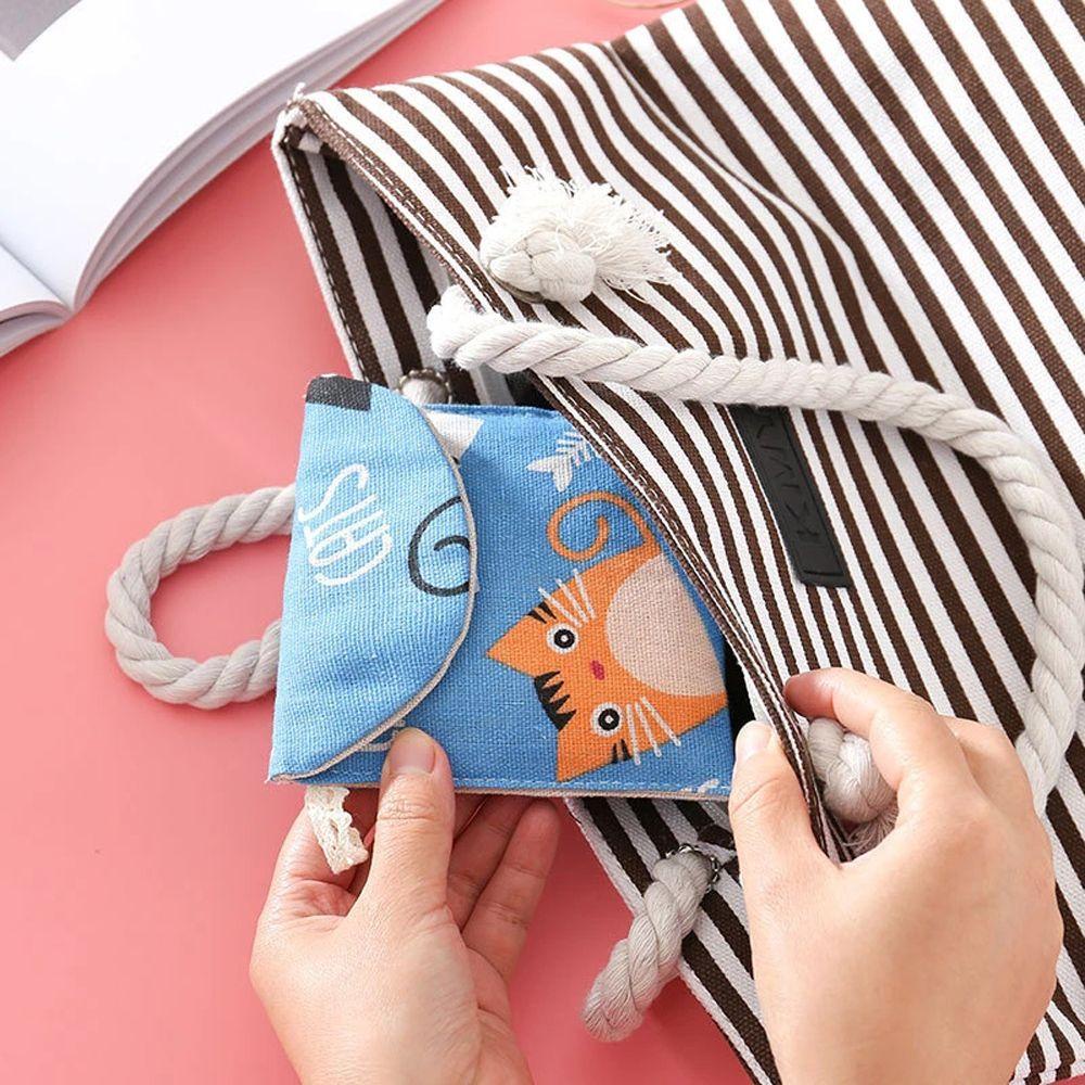 Wadees Túi Đựng Băng Vệ Sinh Trang Sức Khăn Ăn Tiền Xu Nhỏ Gọn