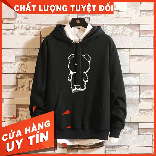 [Video Thật] Áo Hoodie Nỉ Bông Gấu Rỗng  Phong Boutique 4 màu ( Unisex nam nữ đều mặc được )