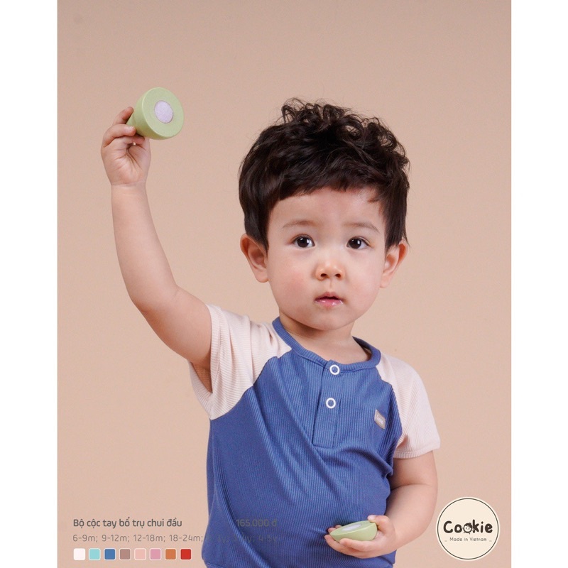 [ Cookie ] Bộ cộc tay chất tăm lạnh size 6-9 đến 4-5y