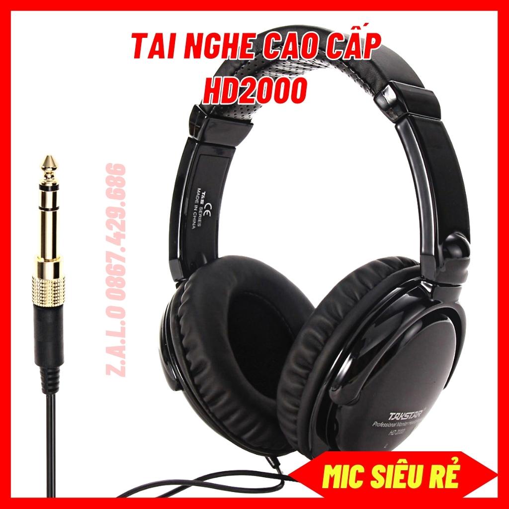 Tai Nghe Chụp Tai HD2000 Siêu Cao Cấp Cho Chất Âm Hay Nhất Tặng Kèm 1 Đầu Chuyển Đổi 6.5ly