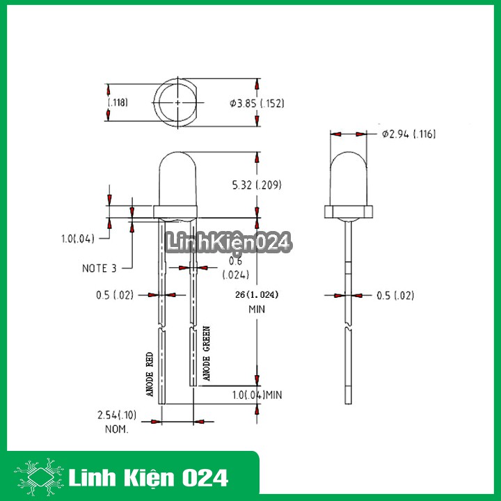 Led đơn siêu sáng đường kính 3mm ánh sáng tinh khôi gói 1000 led