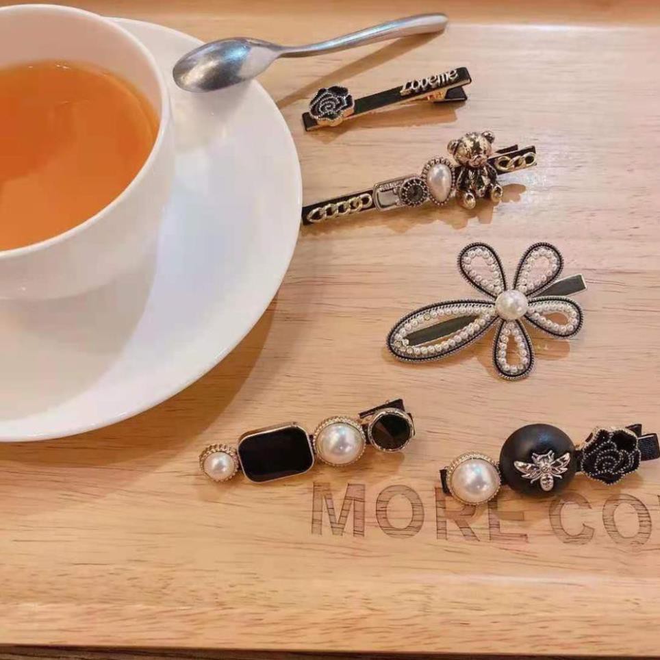 Bộ kẹp tóc mái bên nhiều mẫu thiết kế hình nơ đính đá pha lê màu trắng xinh xắn phong cách Hàn Quốc dành cho nữ
