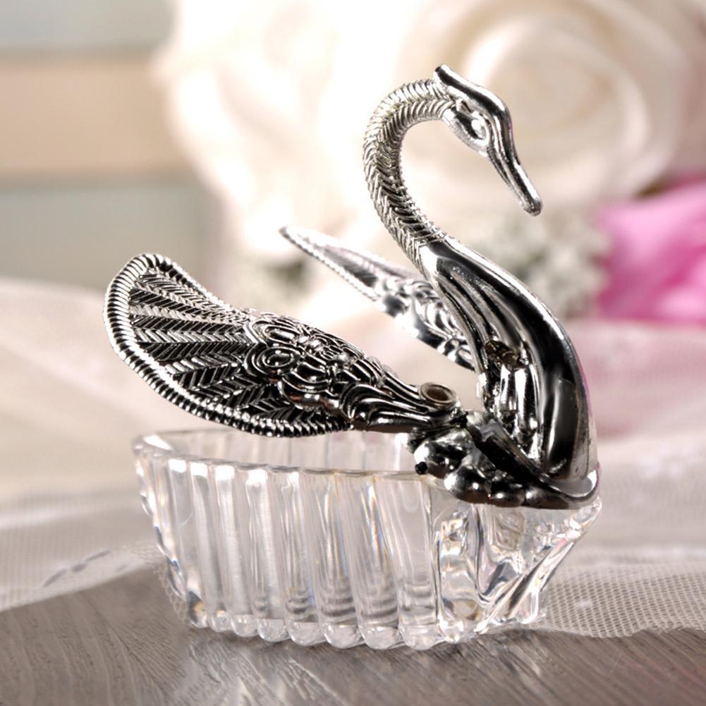 Hộp Đựng Kẹo Bằng Acrylic Trong Suốt Hình Thiên Nga 7.5 * 7 * 3.5cm