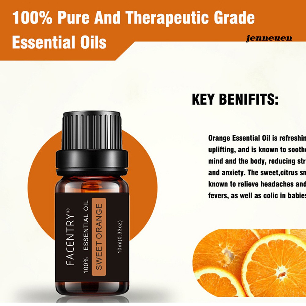 [Hàng mới về] Tinh dầu dưỡng ẩm tự nhiên 10ml với nhiều mùi hương tùy chọn tiện lợi JJY