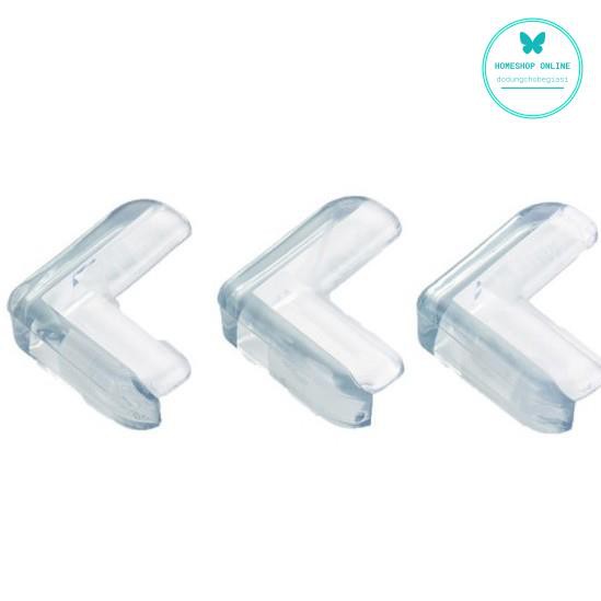 Bịt góc bàn, bọc cạnh bàn kính, cạnh tủ vuông bằng silicon an toàn cho bé Kèm sẵn băng dính